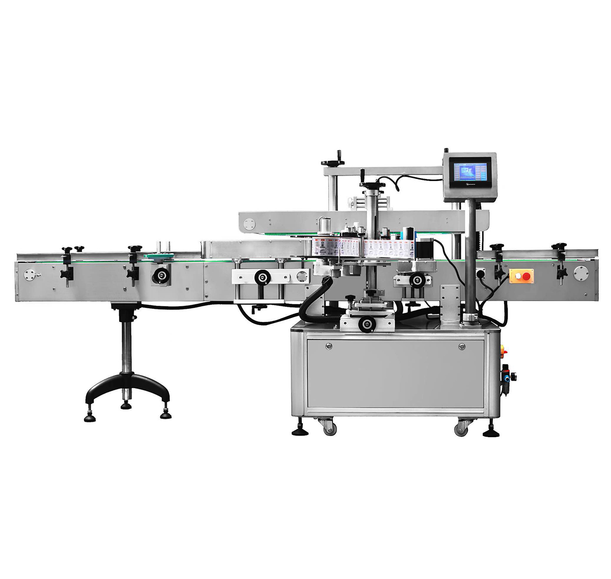 西安圓瓶雙側(cè)面貼標機
